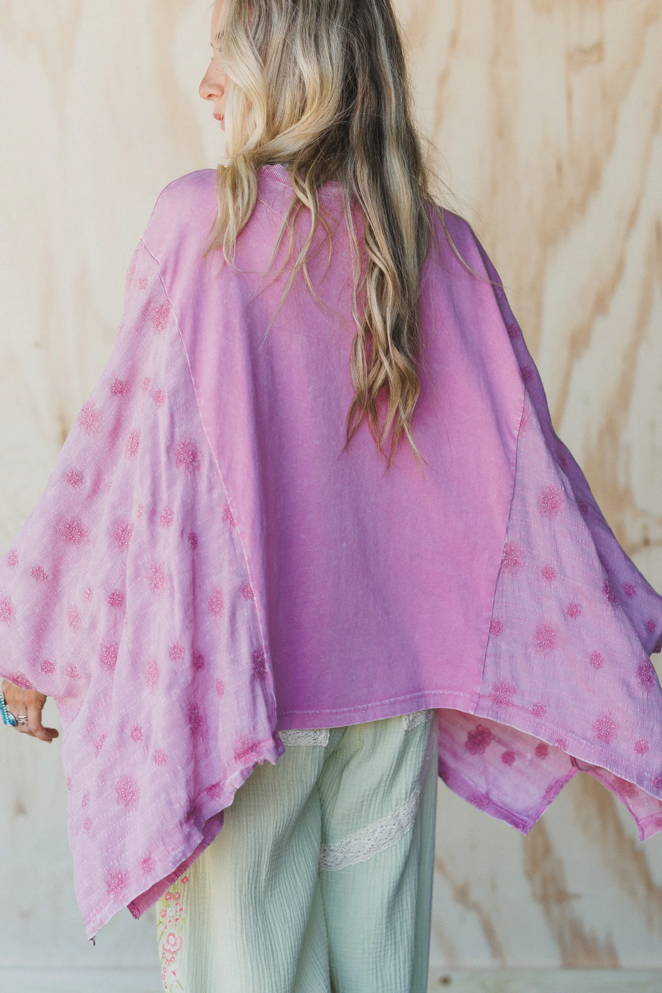 Peace Path Embroidered Top - Rose - Image 5