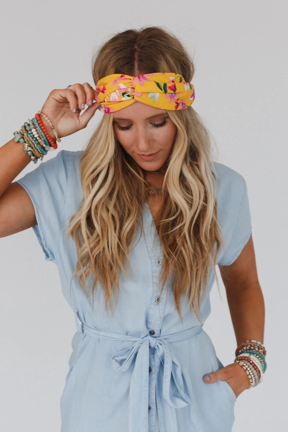 Pop Of Petals Headband - Mustard - Image 7