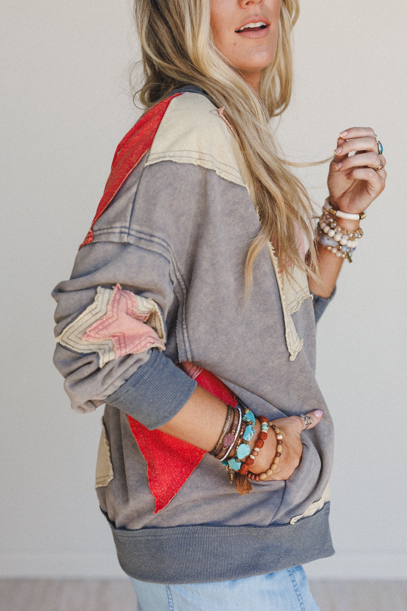 Pop Star Patchwork Top - Blue - Image 4
