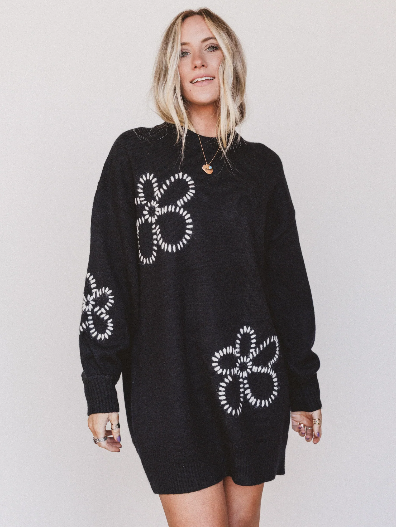 Pressed Petal Dress - Black - Image 2