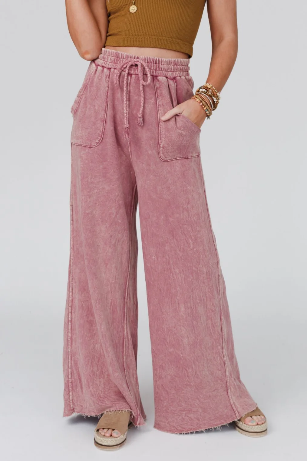 Relaxing Robin Wide Leg Pant - New Mauve - Image 5