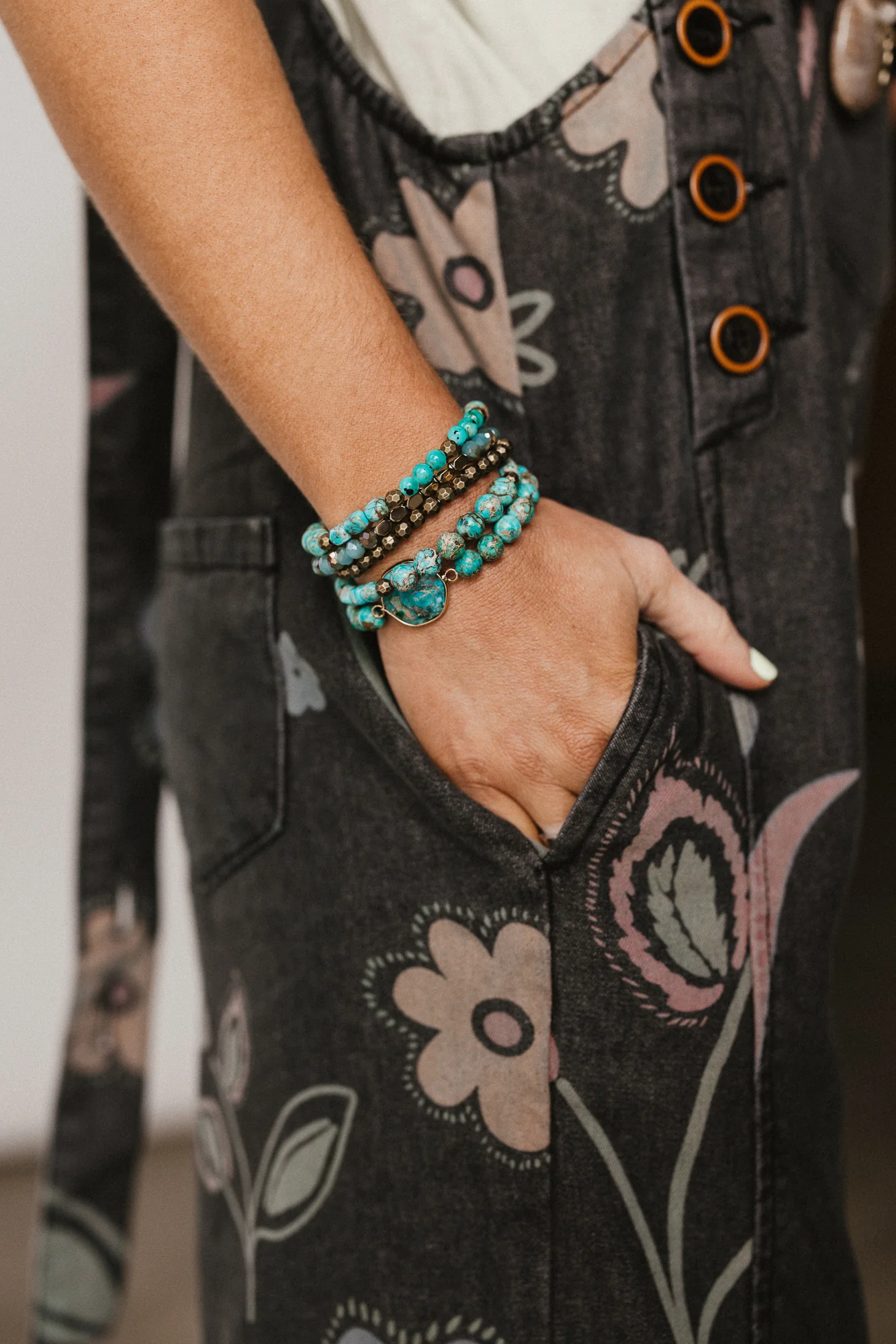 Rio Bloom Bracelet Set - Blue - Image 4