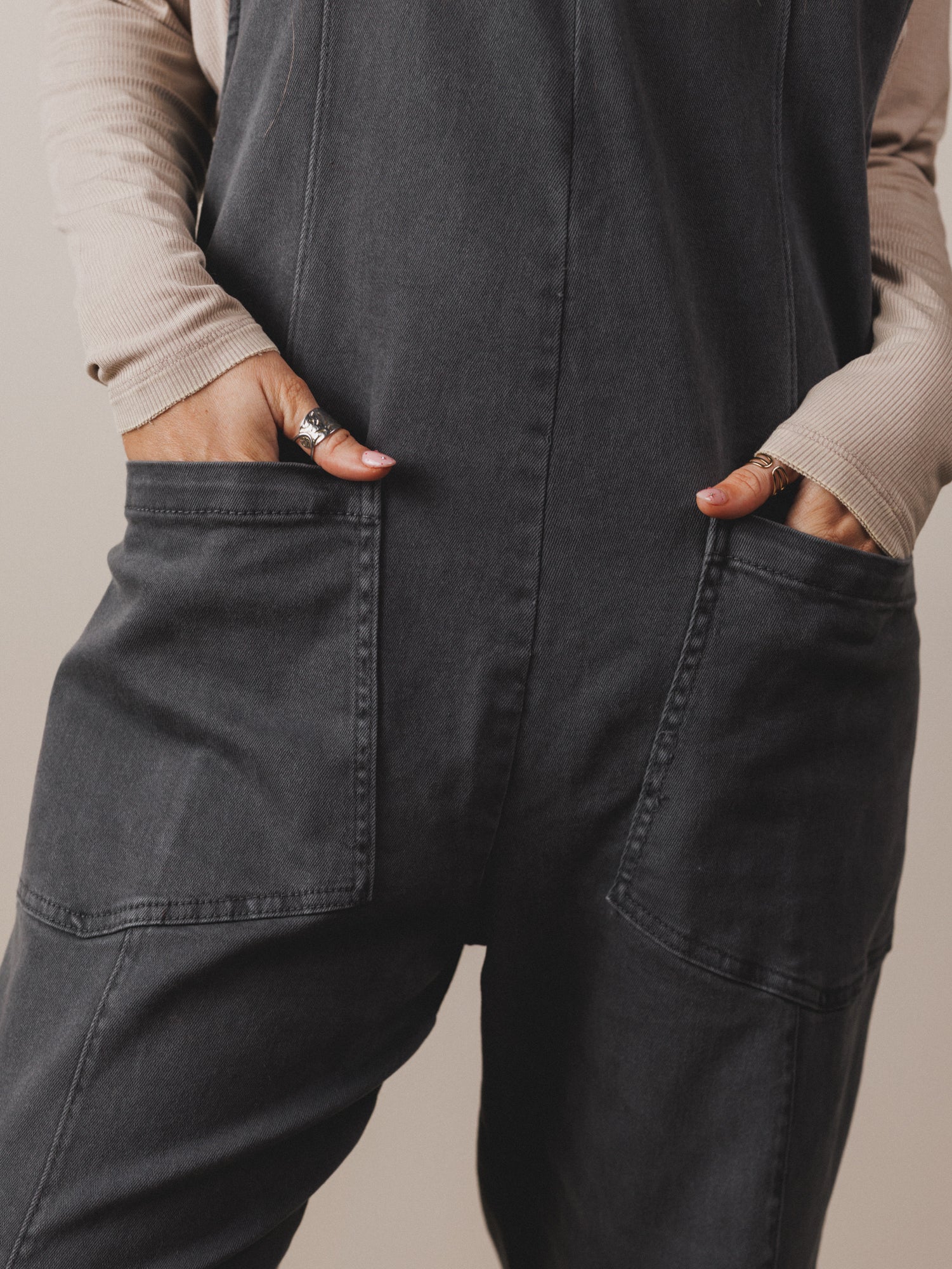 Riverbend Crossing Jumpsuit - Ash Black - Image 4
