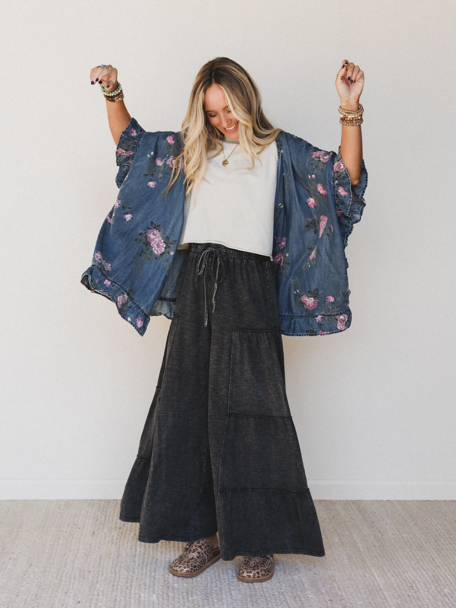 Robbie Floral Denim Jacket - Denim - Image 4