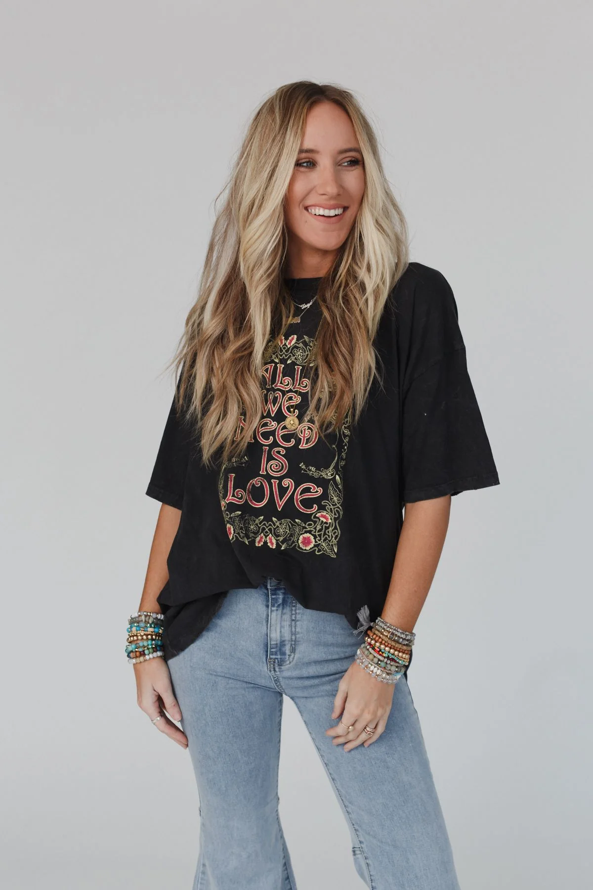 Share The Love Graphic Tee - Charcoal - Image 8