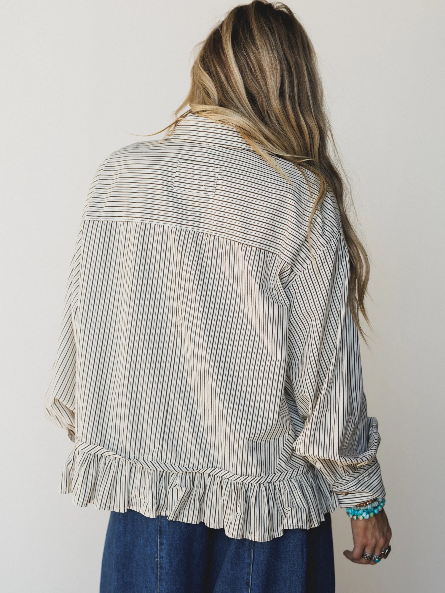 She's A Natural Ruffle Hem Blouse - Ivory - Image 5