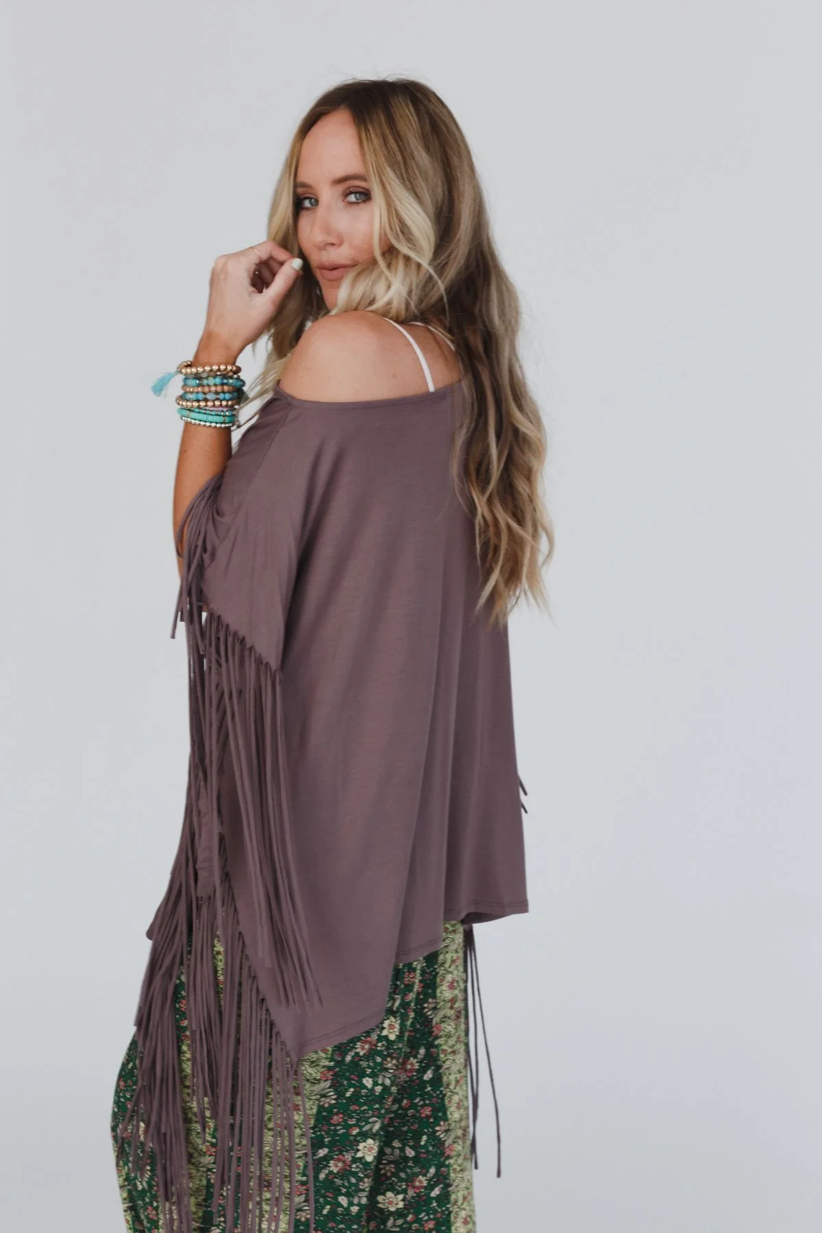 The Nest Showstopper Fringe Top - Mocha - Image 6