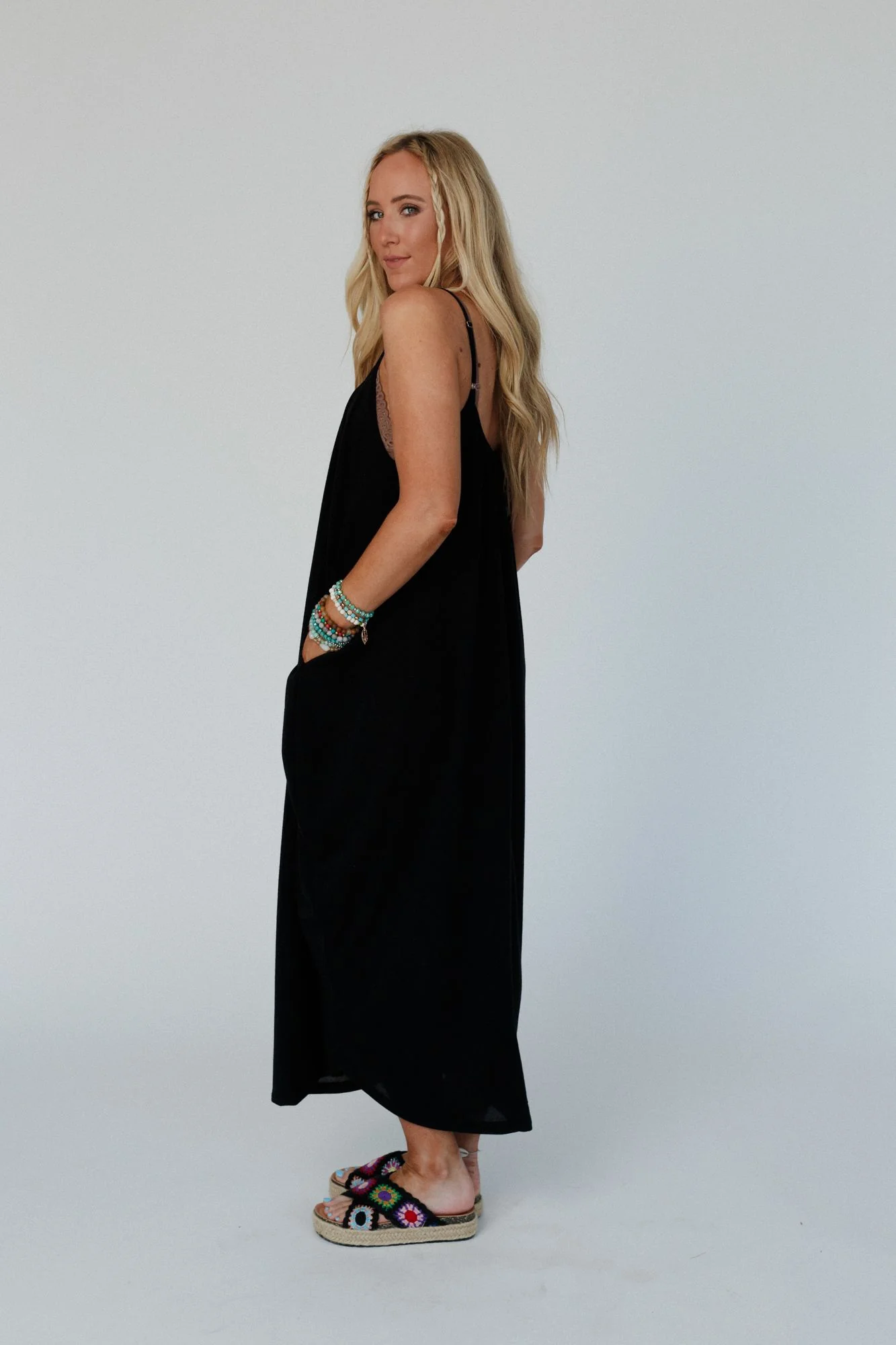 The Nest Simple Serene Maxi Dress - Black - Image 4