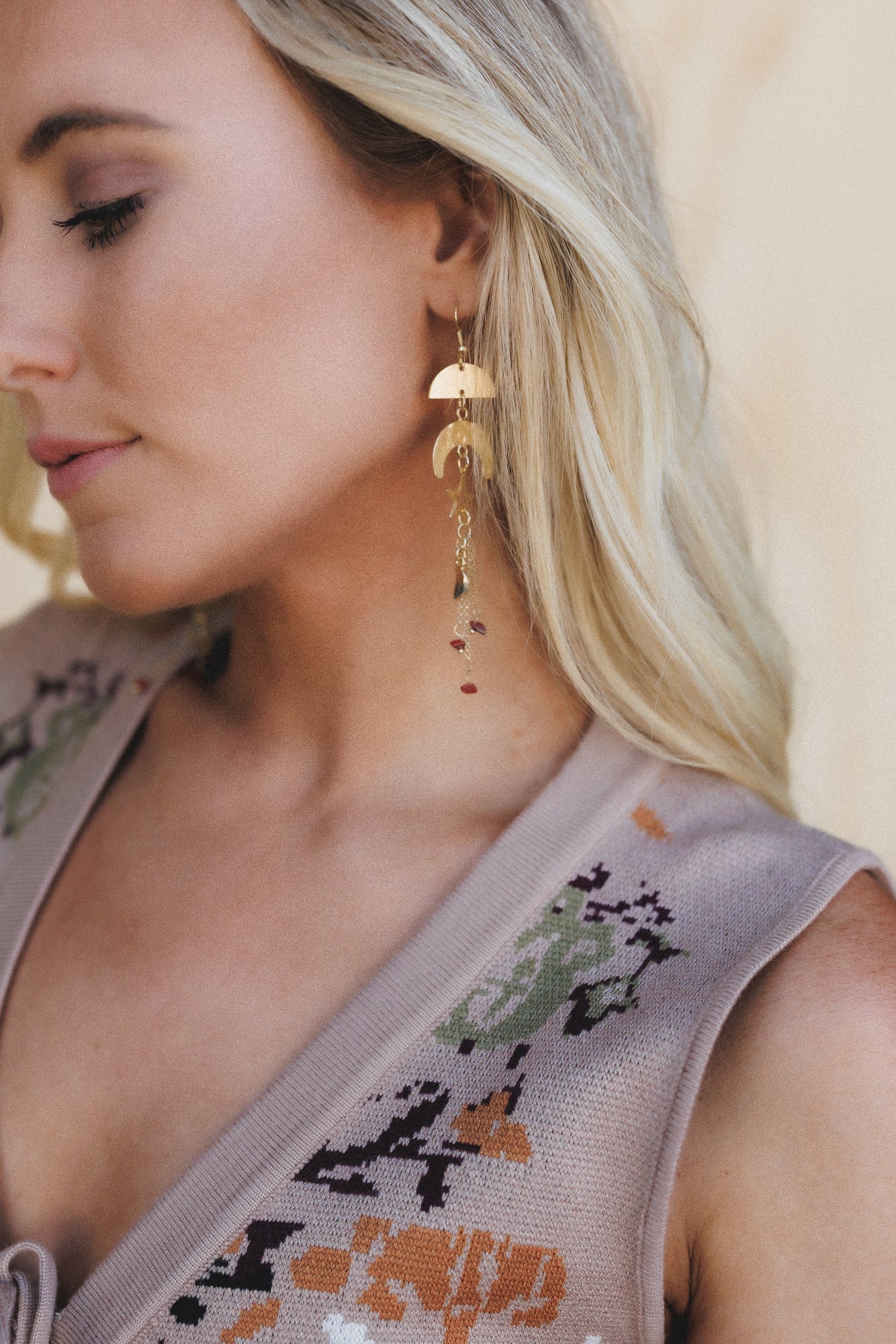 Sky Charmer Earrings - Gold - Image 3