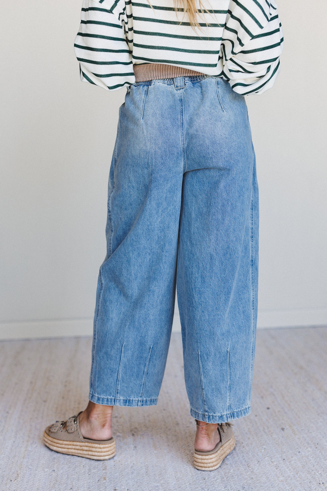 Soho City Drawstring Barrel Jeans - Denim - Image 4