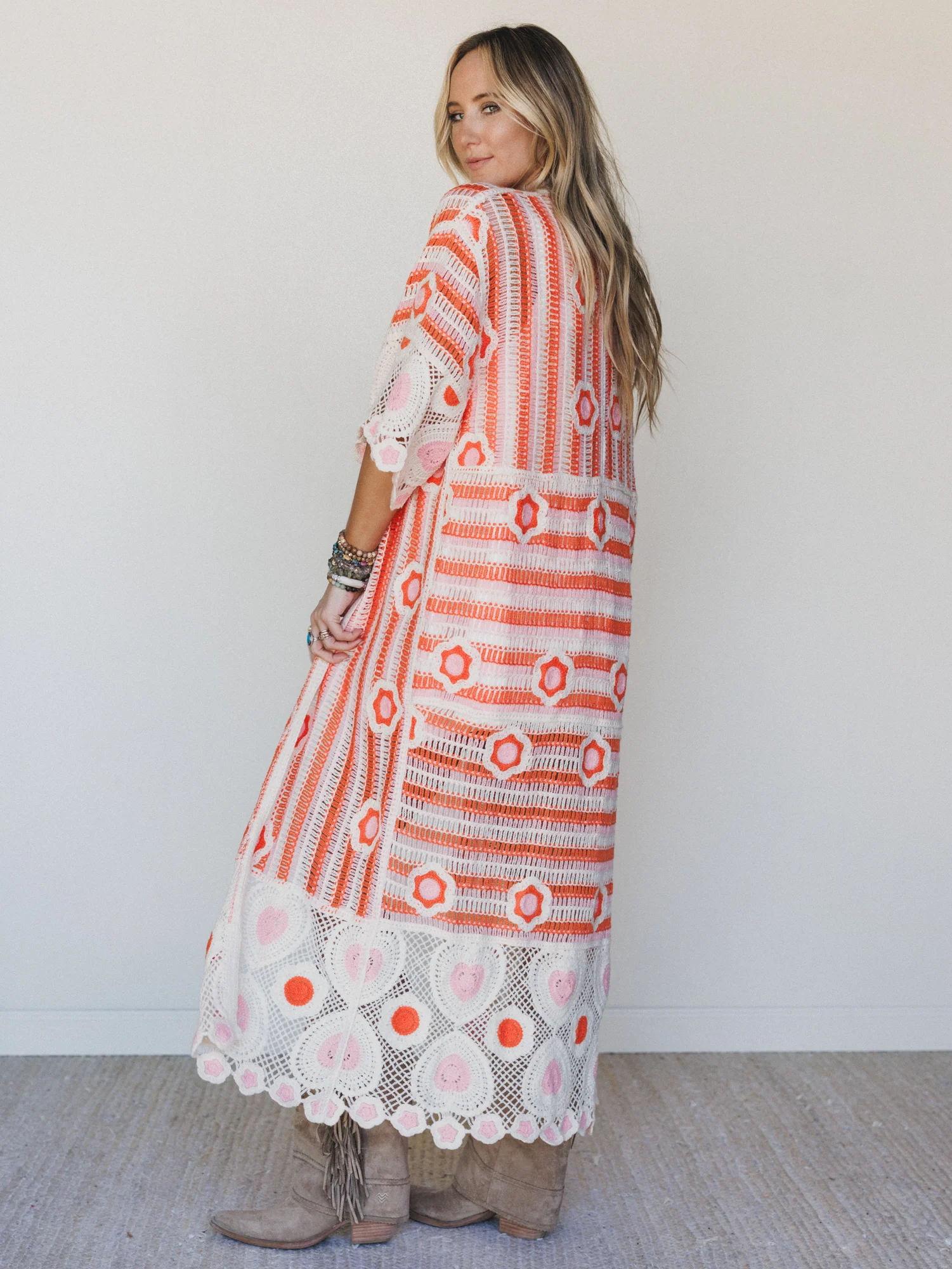 Spring Groove Duster - Orange Multi - Image 3