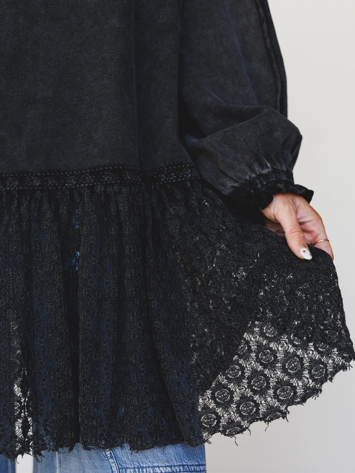 Spring Lily Tunic - Black - Image 3