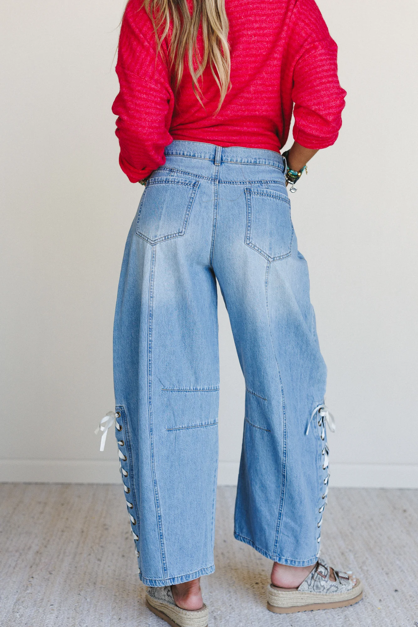 Starlace Wide Leg Jeans - Denim - Image 5