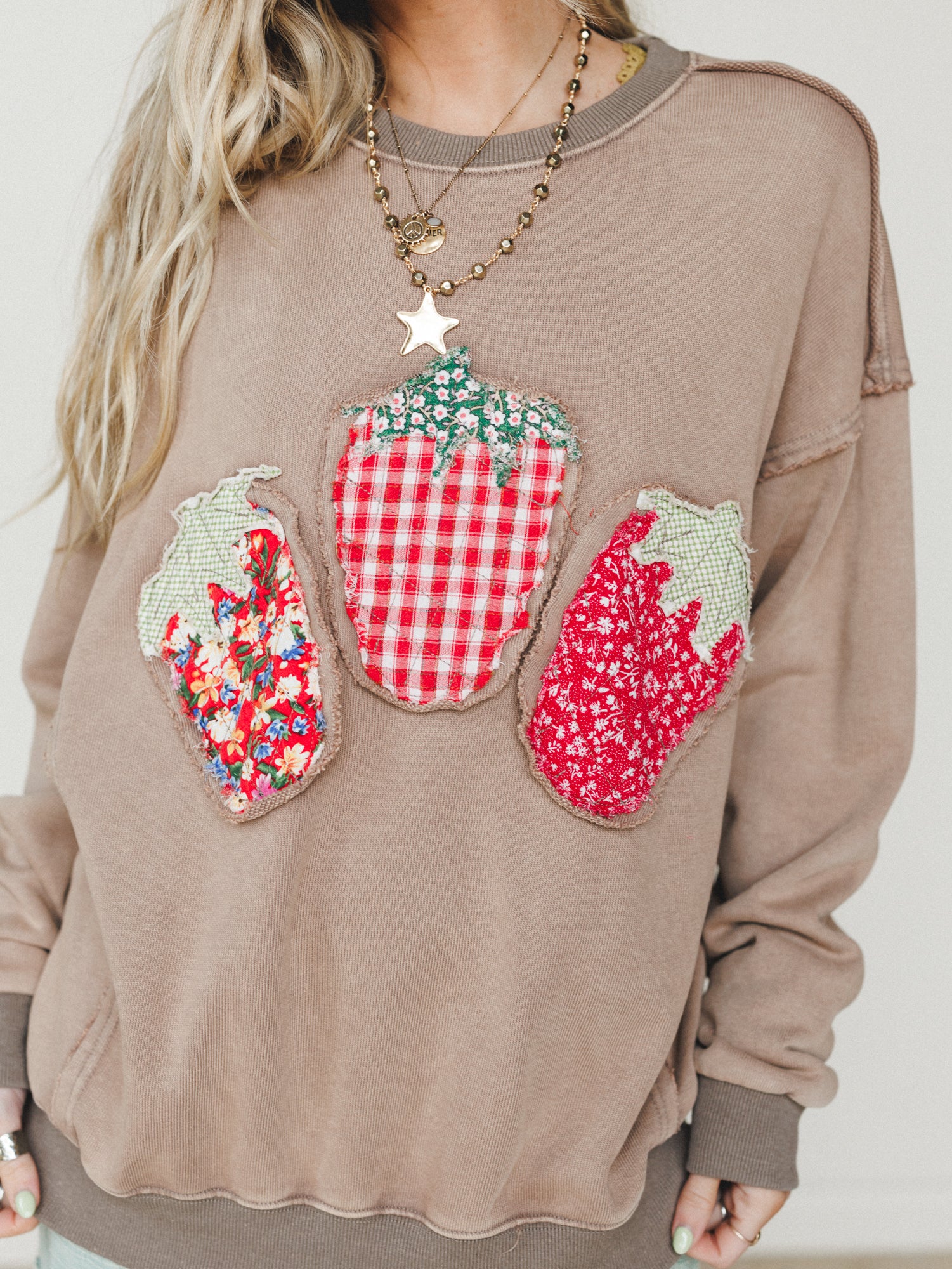 Strawberry Fields Pullover - Mocha - Image 4