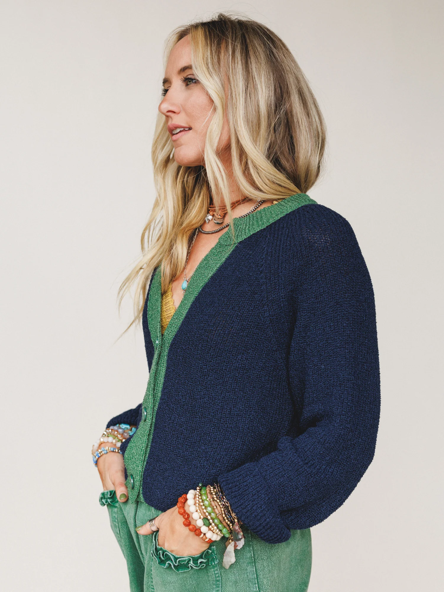 Study Break Cardigan - Navy - Image 5