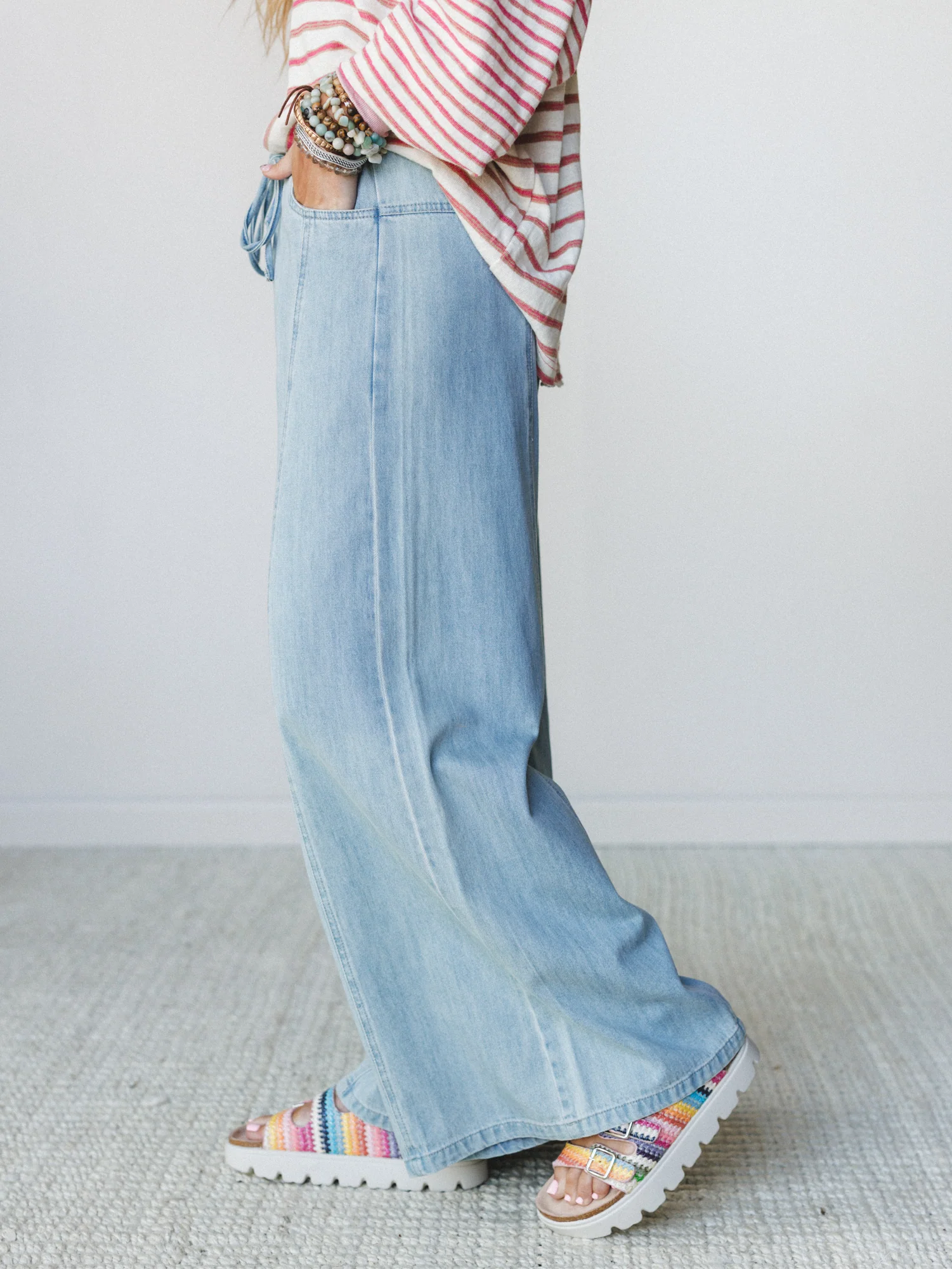 Surf's Up Wide Leg Jeans - Denim - Image 2