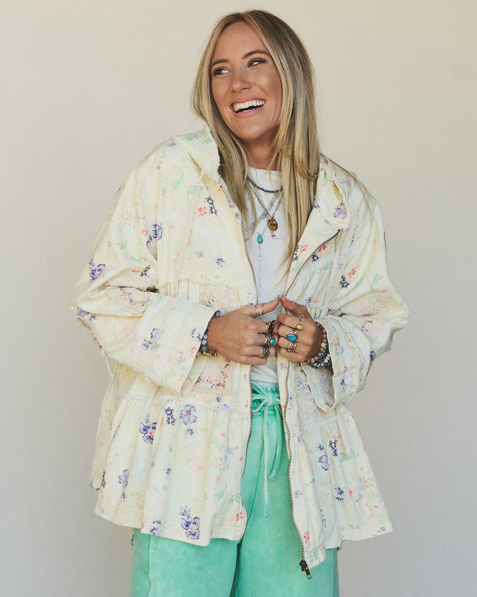 Sweet Energy Shacket - Cream Floral - Image 6