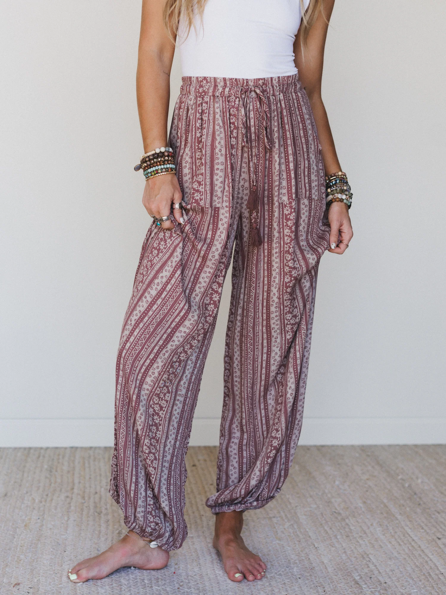 The Nest Ashlynn Rose Jogger Pants - Rose - Image 4