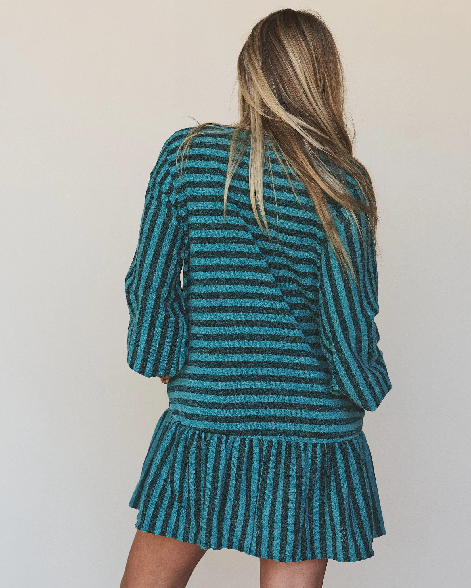 The Nest Endless Love Cuff Sleeve Dress - Teal - Image 5