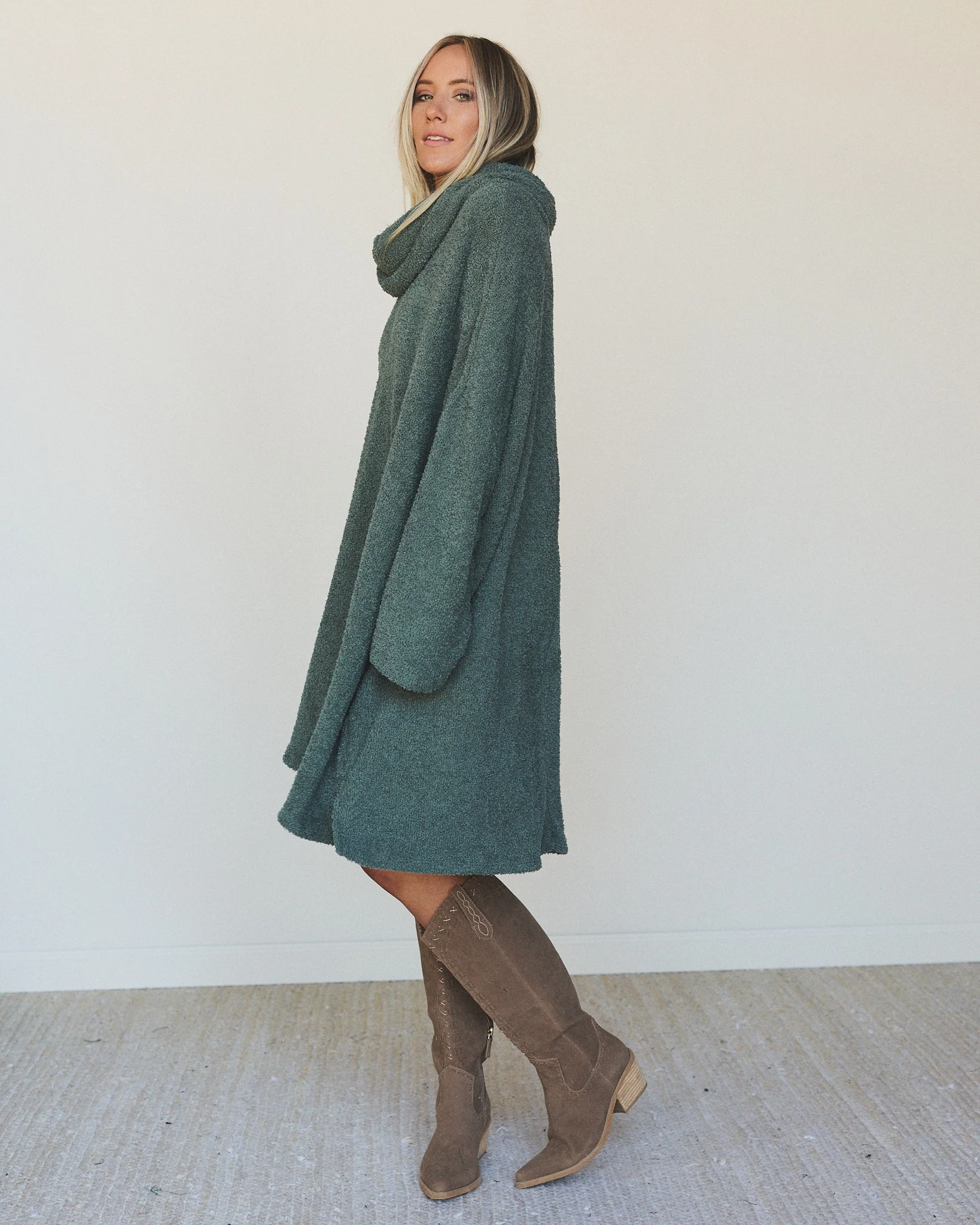 The Nest Hartlie Sweater Dress - Basil - Image 4