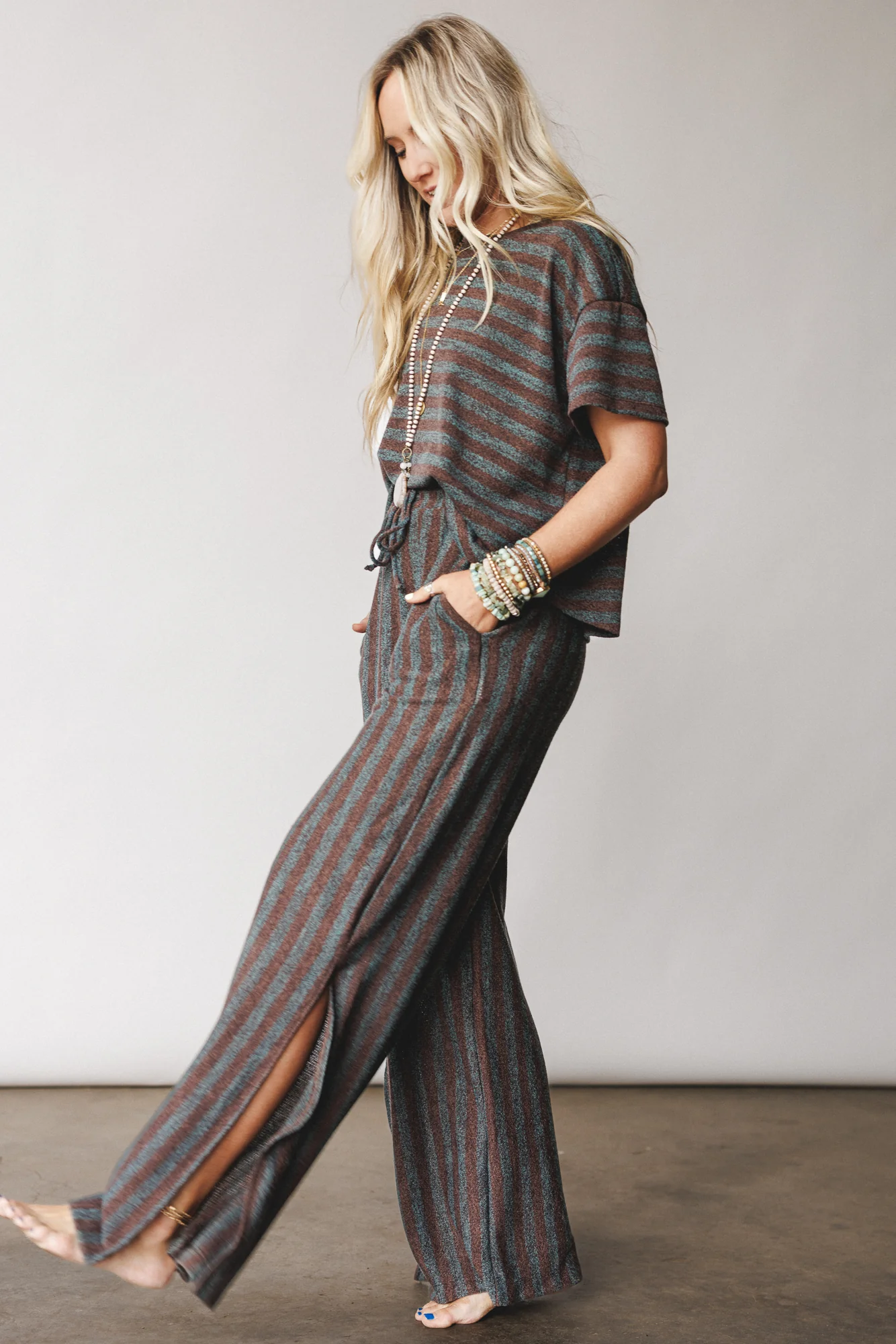 The Nest Ibiza Breeze Drawstring Pants - Mint Brown - Image 6