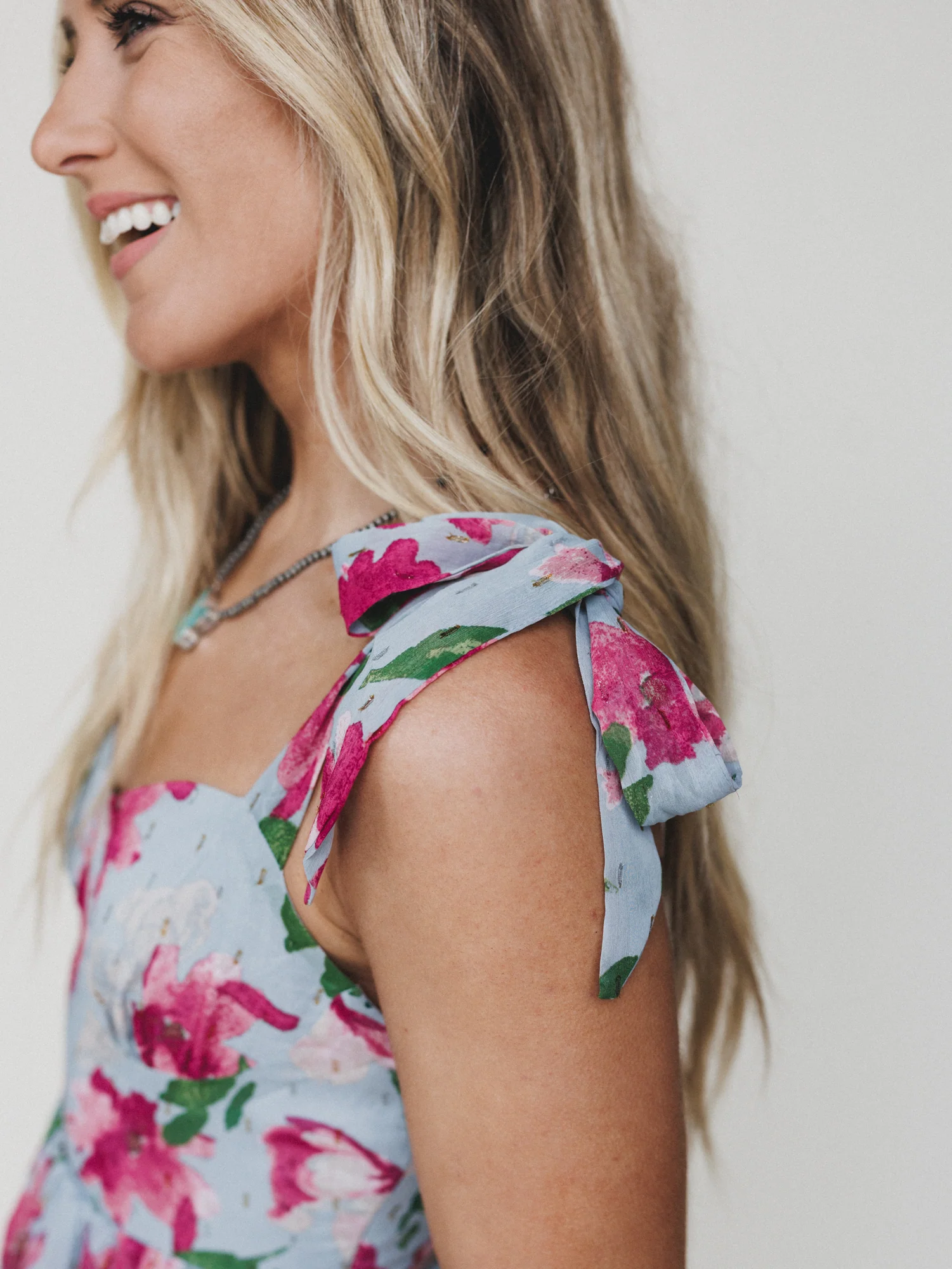 The Nest Lila Bloom Maxi Dress - Dusty Blue - Image 4