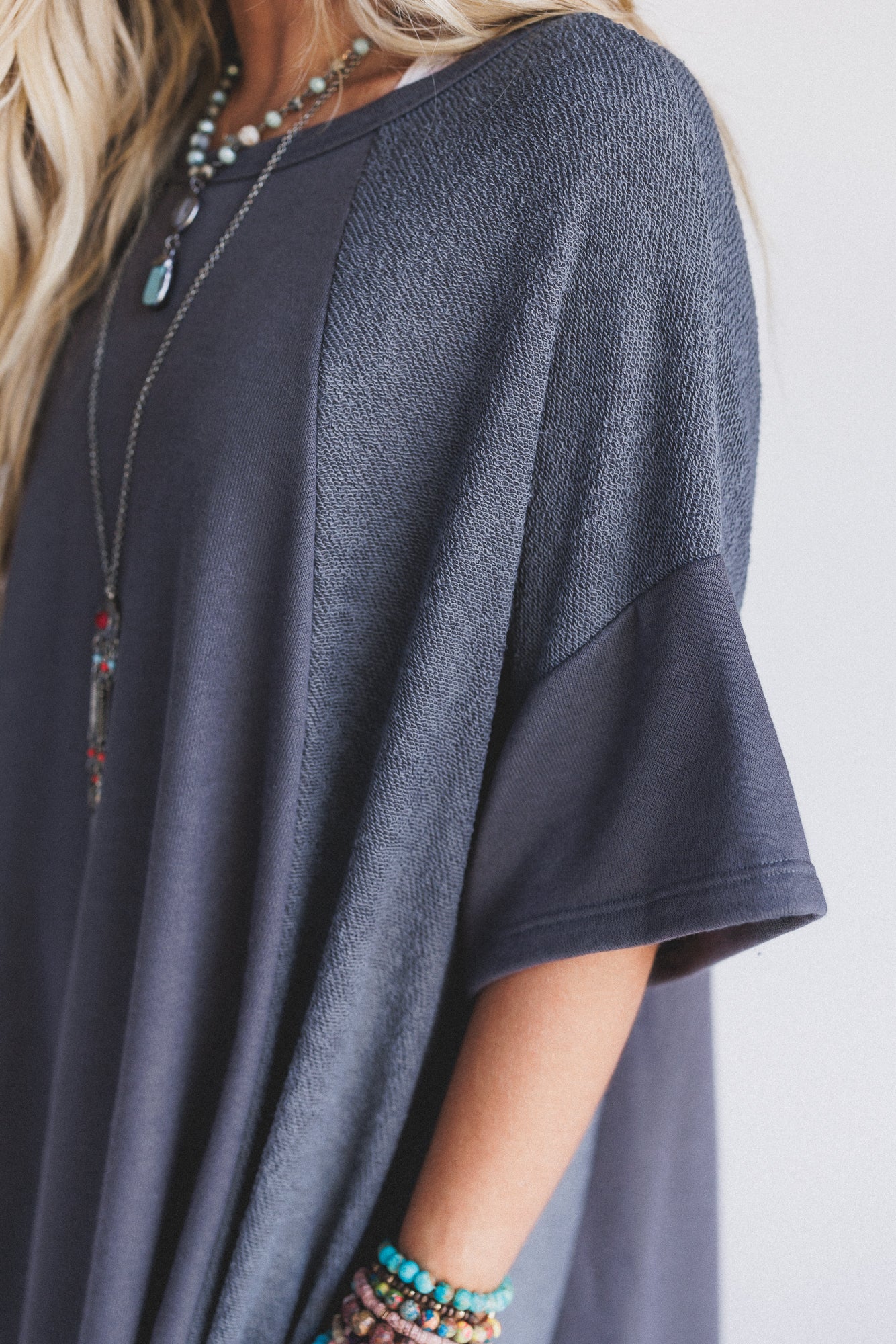 The Nest Meadowlight Tunic Dress - Charcoal - Image 3