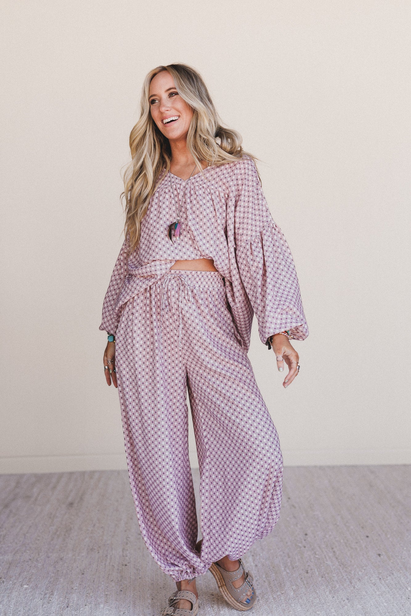 The Nest Mystic Mirage Printed Joggers - Burgundy - Image 5