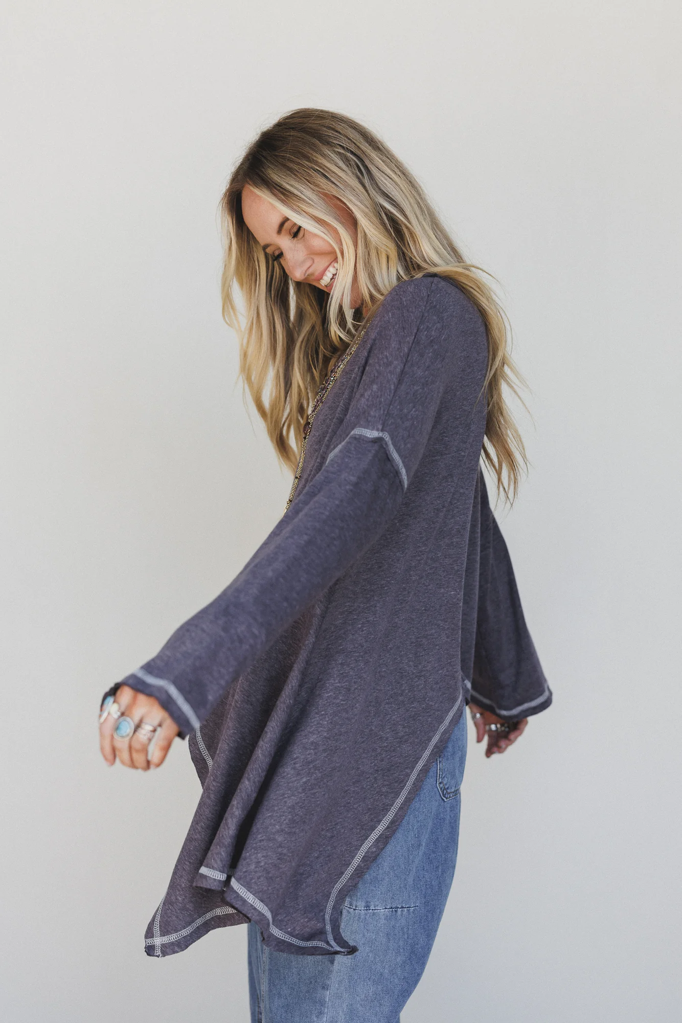 The Nest Soft Intentions Top - Charcoal - Image 4