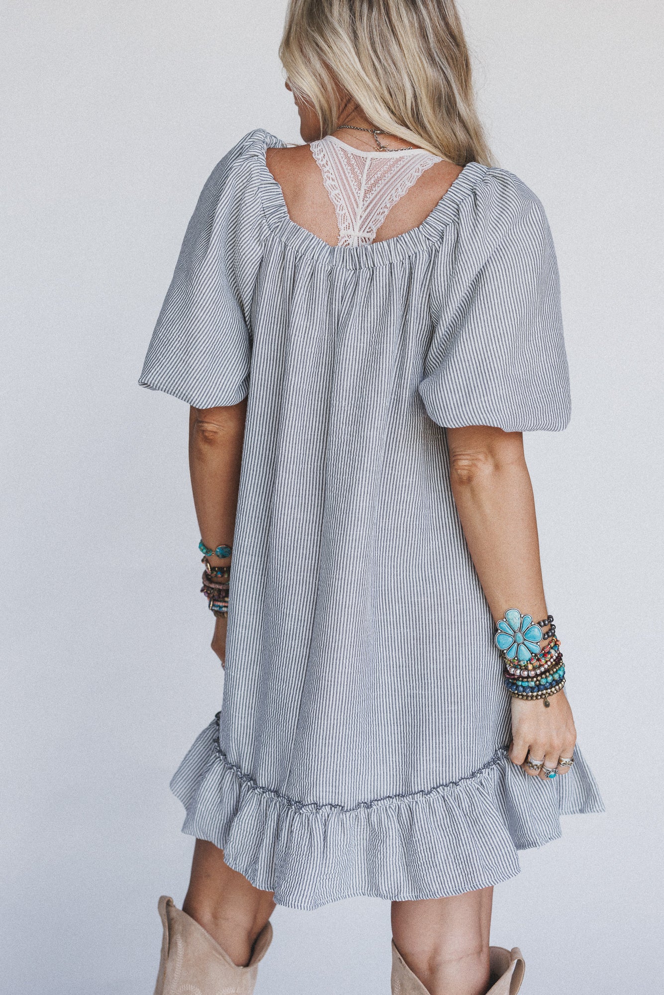 The Nest Solace Ruffled Hem Dress - Black - Image 7