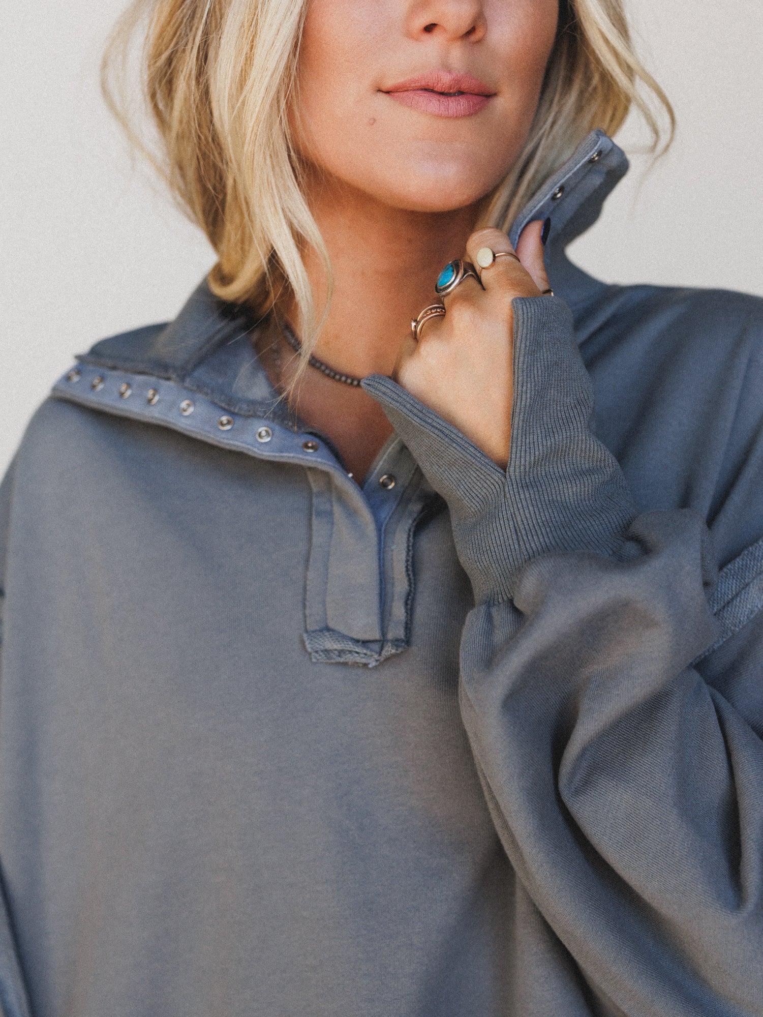 The Nest Stay Soft Top - Dark Grey - Image 3