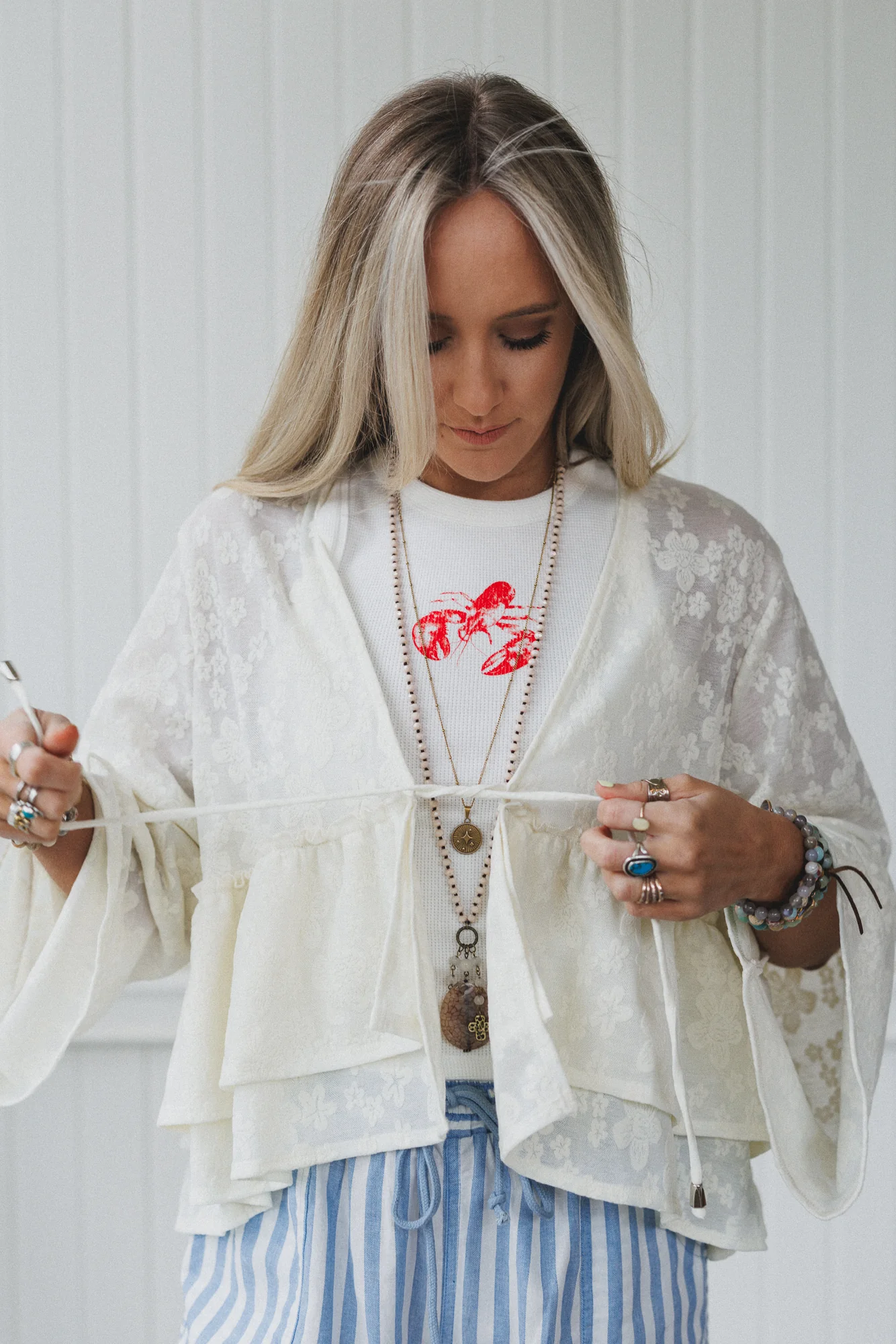 The Nest Wildflower Drift Top - Cream - Image 3