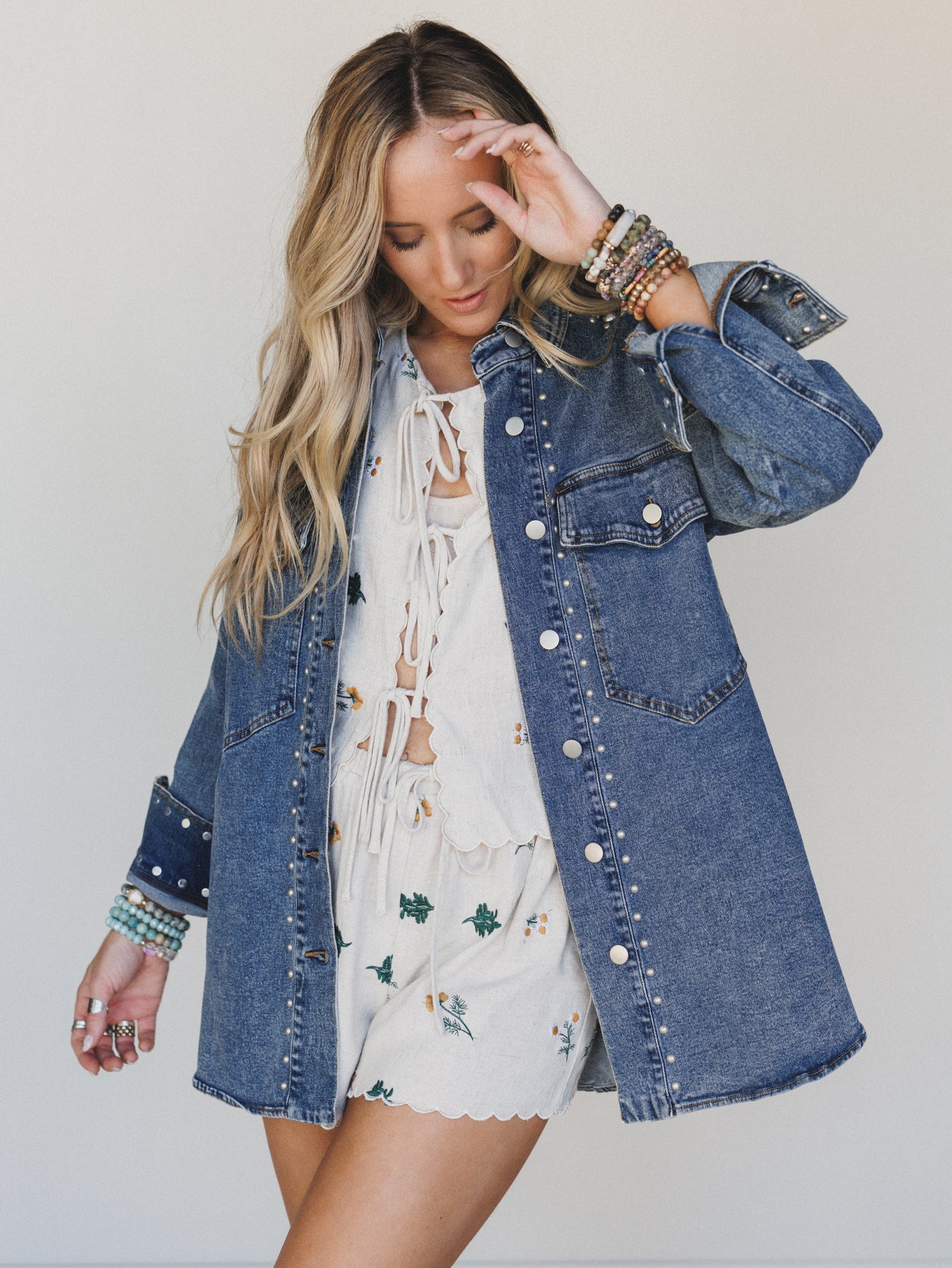 This Is It Studded Jacket - Medium Wash - Image 2