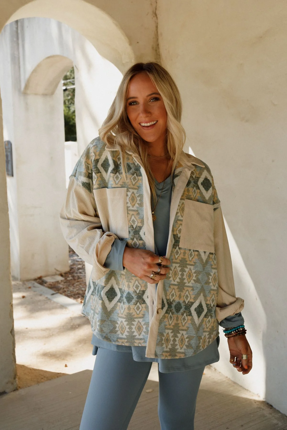 Tribal Blitz Jacket - Beige - Image 4