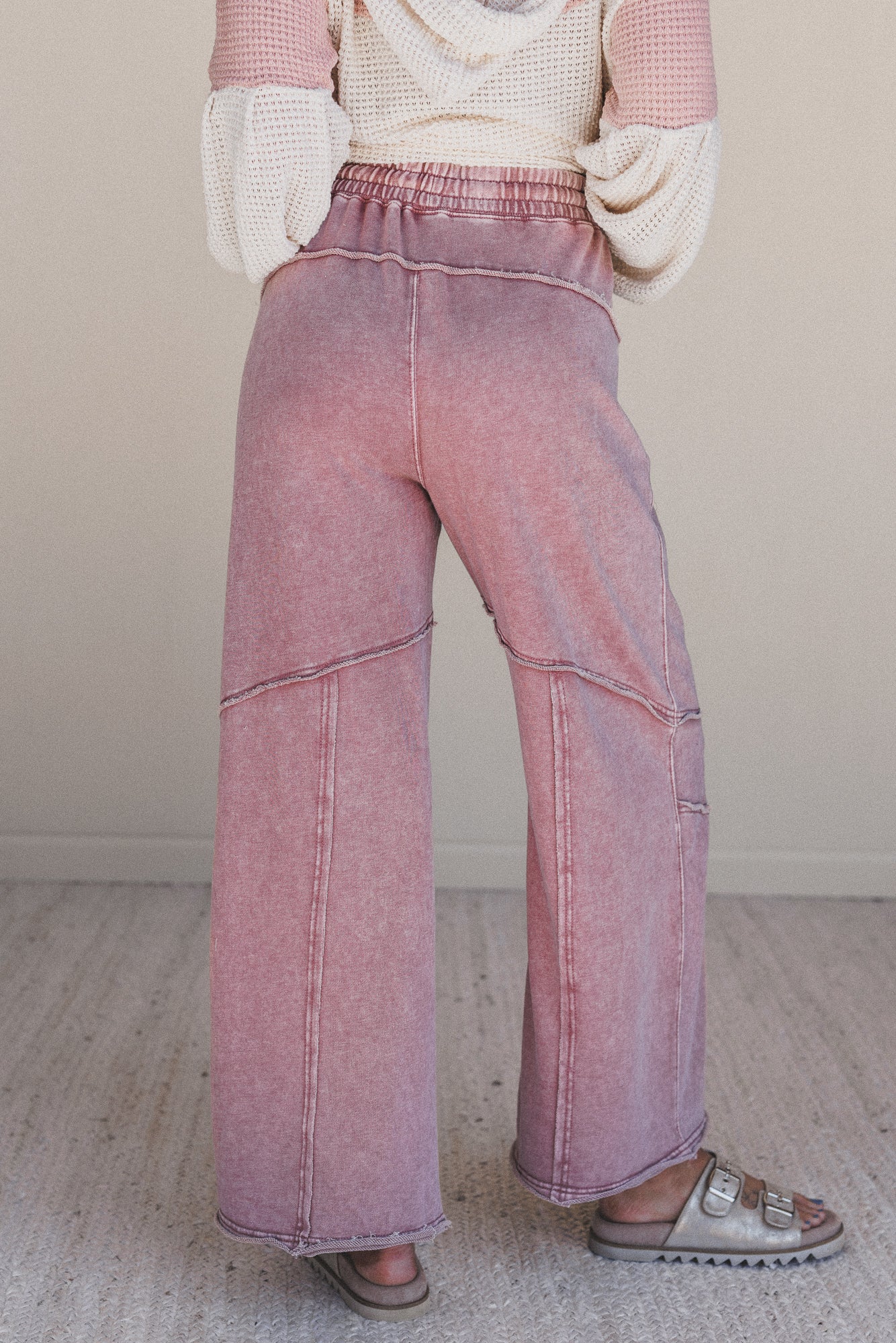 True Flame Wide Leg Pants - Purple - Image 4
