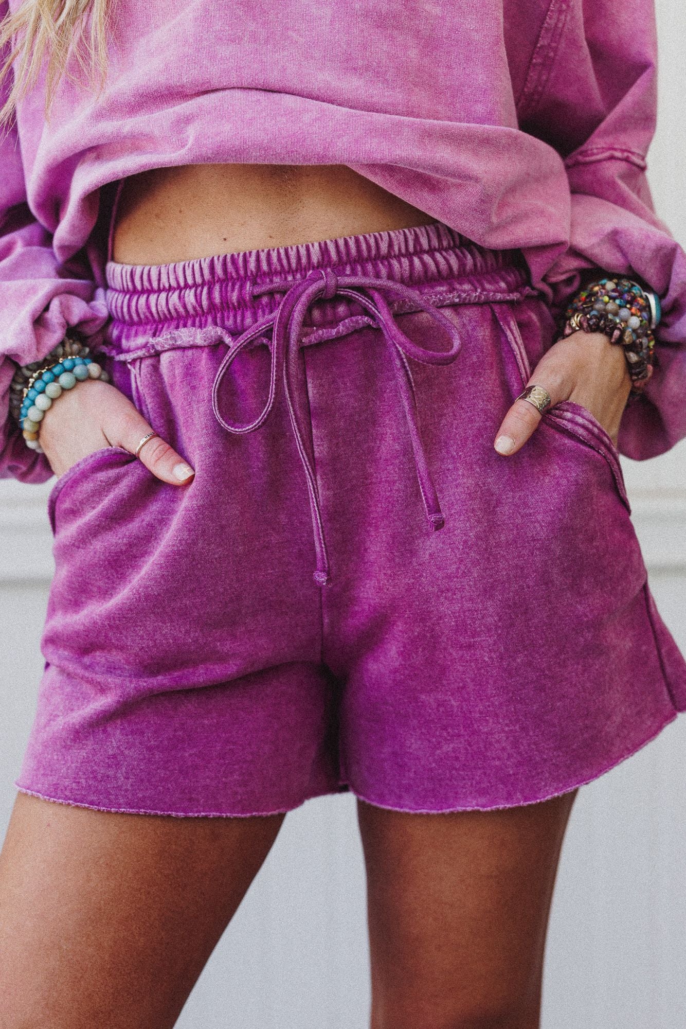 Wildflower Wanderer Shorts - Plum - Image 3