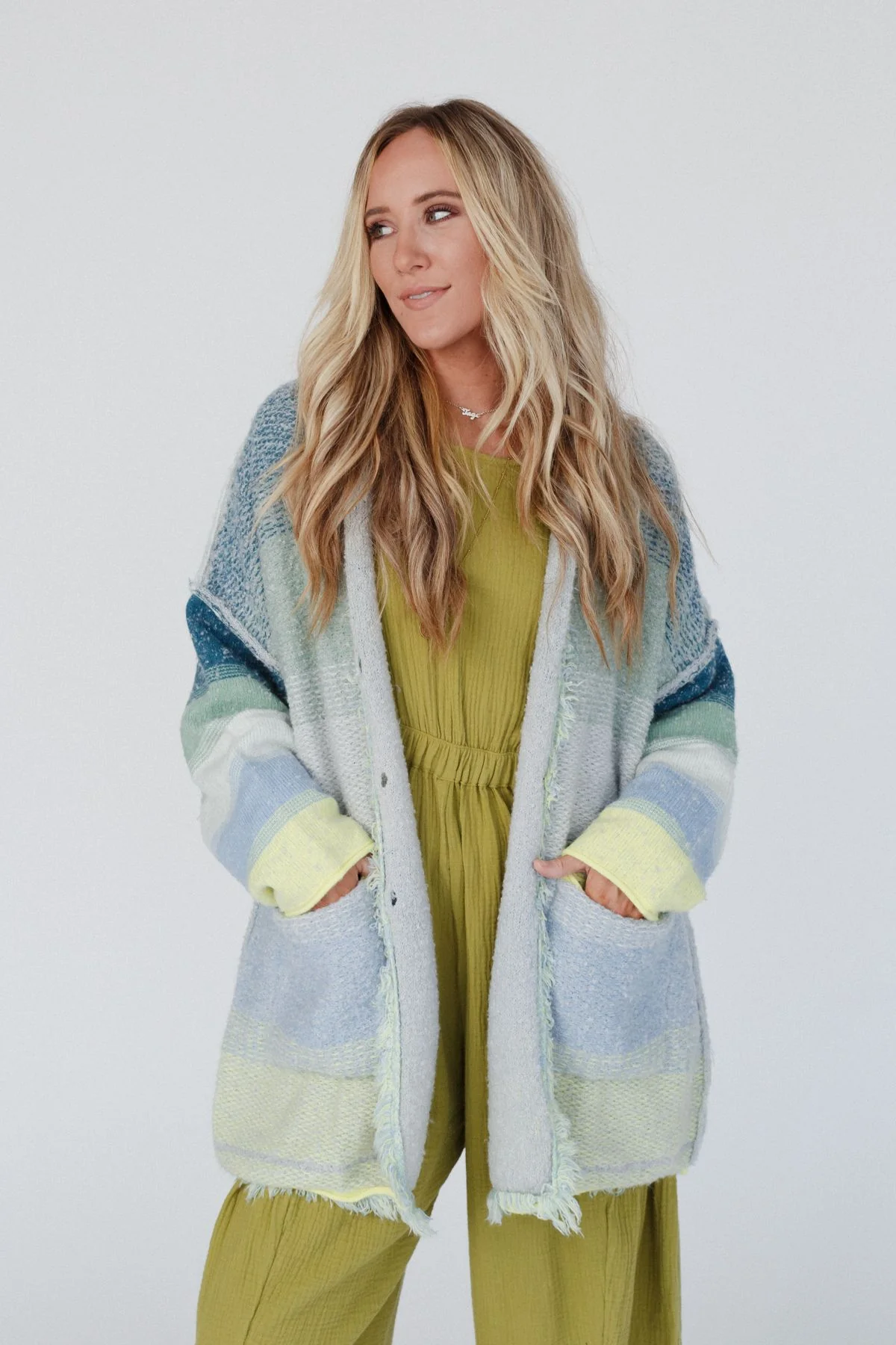 Worlds Collide Cardigan - Blue - Image 3