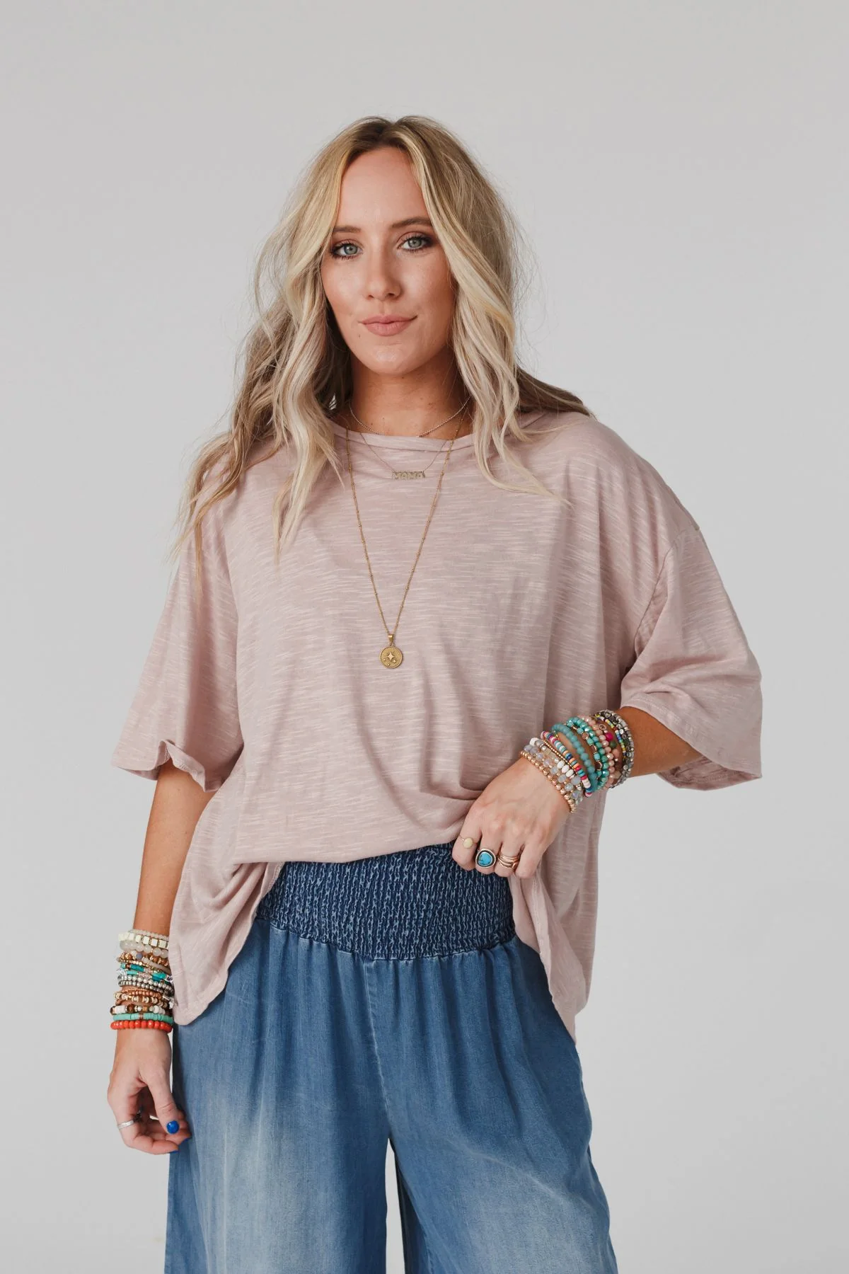 The Nest Your Favorite Slub Tee Shirt - Taupe - Image 7